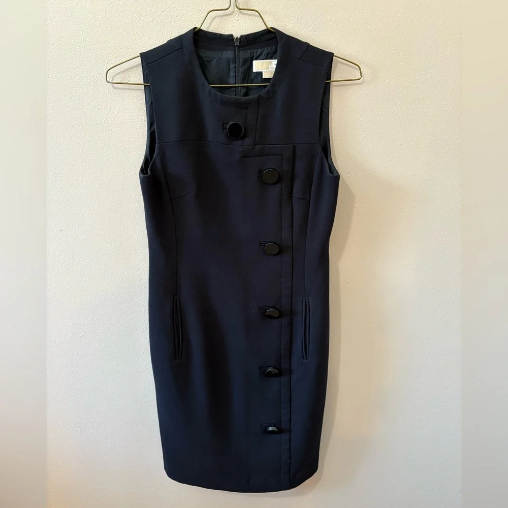 Michael Kors Black Button Up Dress Womens size 4